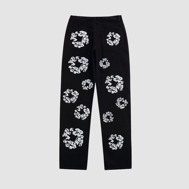 Jeans mit Kapok-Muster