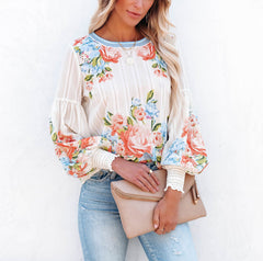 Valencia Rose Bedruckte Bluse - Rosa Multi