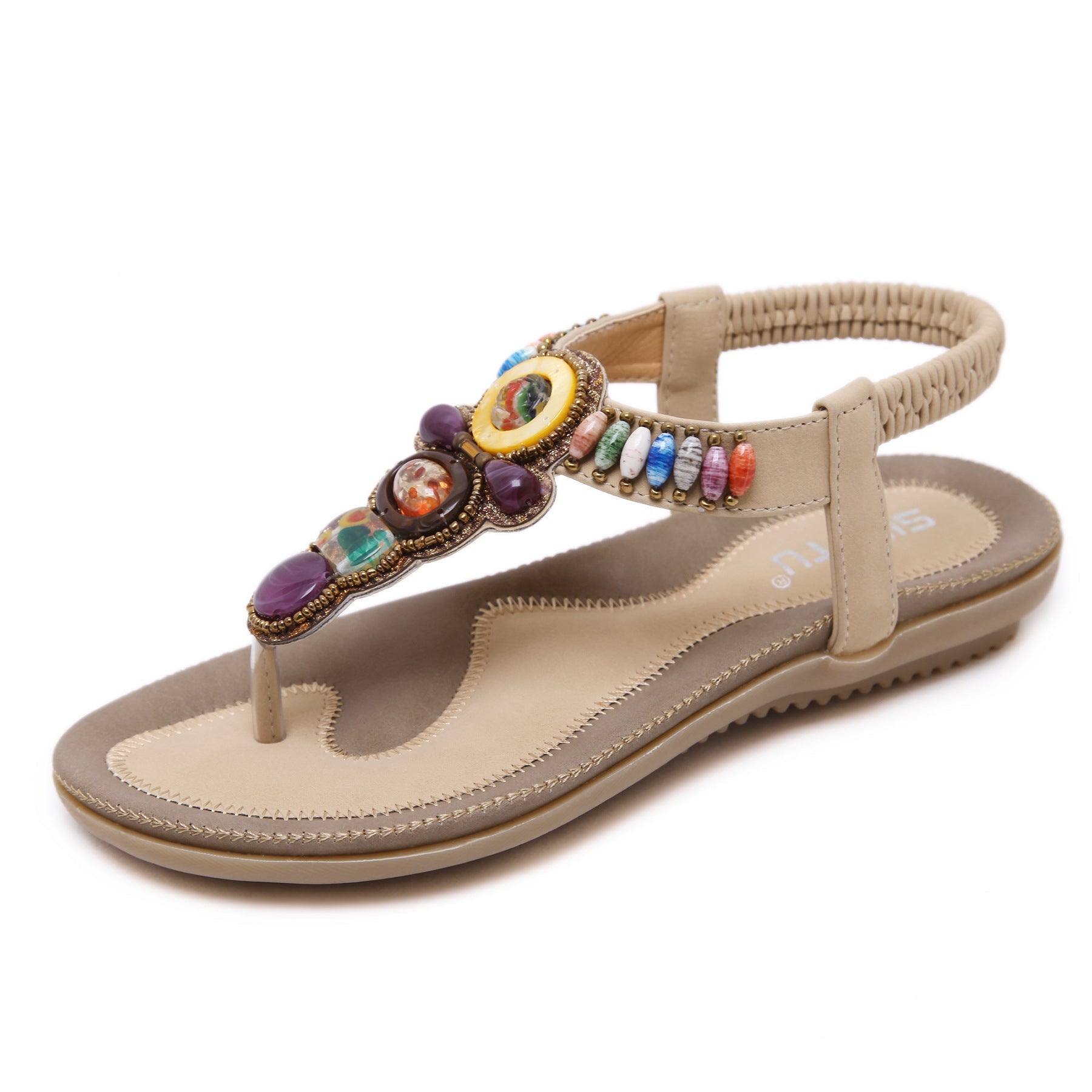 Sandalen mit flachem Absatz und Knöchelriemen