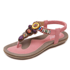 Sandalen mit flachem Absatz und Knöchelriemen
