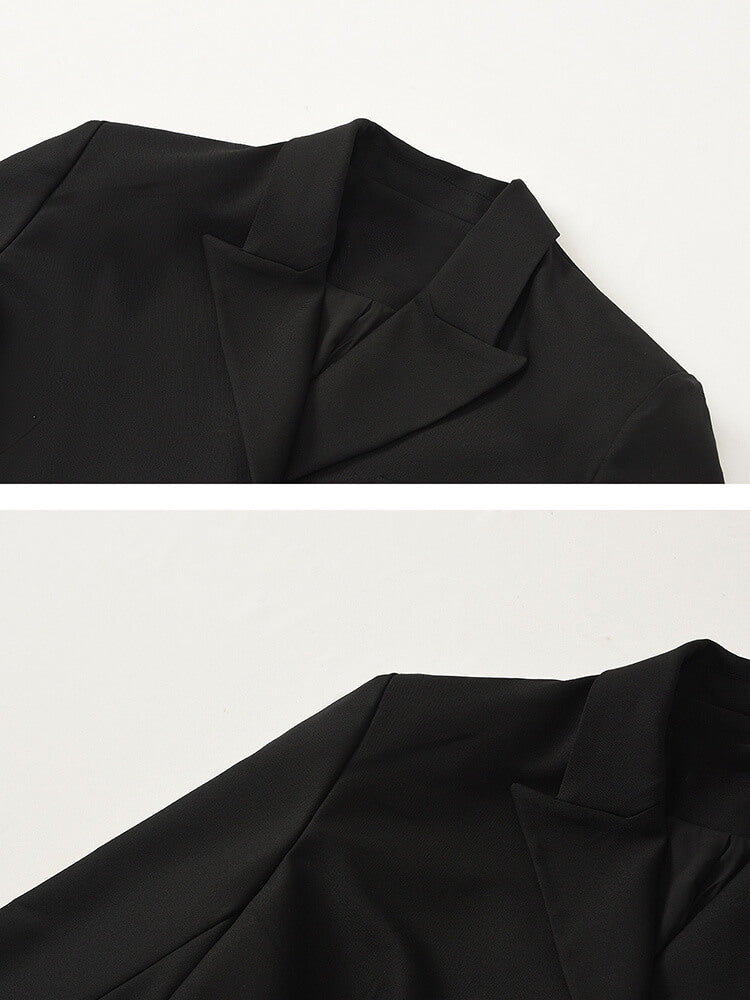 Abrigos elegantes de manga larga con botones empalmados y huecos