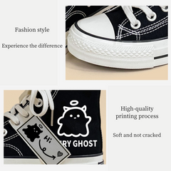 FAIRY GHOST Schwarze Freizeitschuhe aus Segeltuch