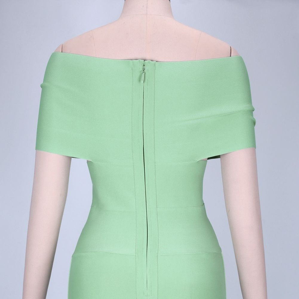 Off Shoulder Short Sleeve Elegant Bandage Dress