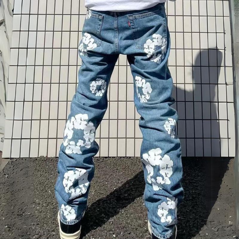 Jeans mit Kapok-Muster