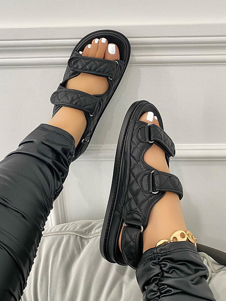 Sandalen aus PU mit Doppelklettverschluss