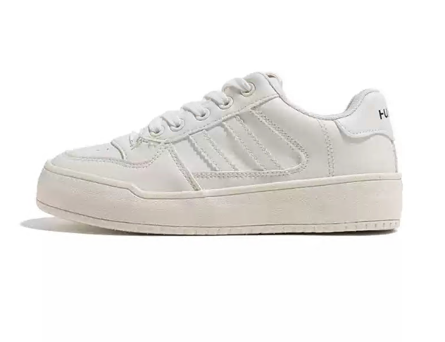 Zapatillas de lona vintage transpirables con plataforma para mujer: elegantes zapatos casuales con cordones