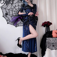 Vestido de galaxia azul