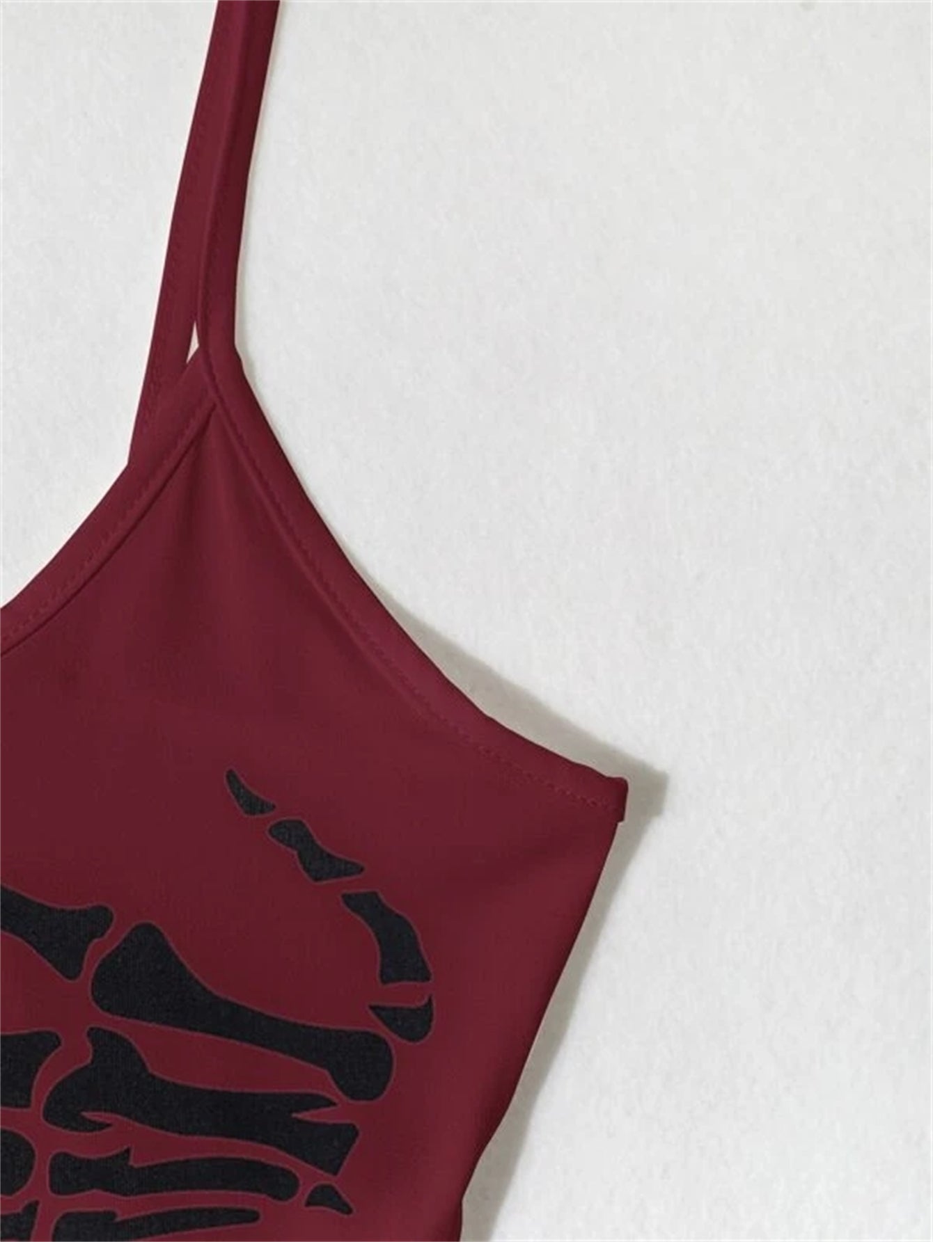 Bone Hands Print Crop Cami Top Sai Feel