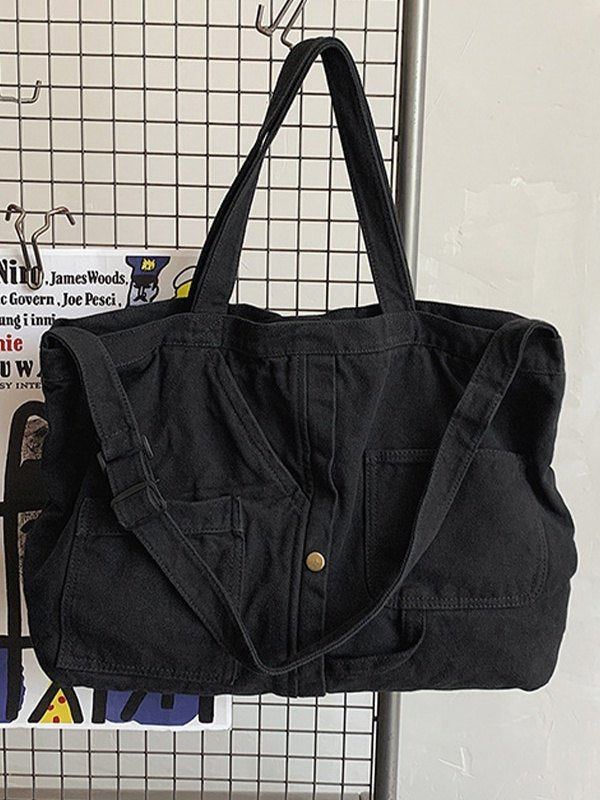 Herren-Cargo-Jeans mit gepatchten Taschen und geradem Bein
