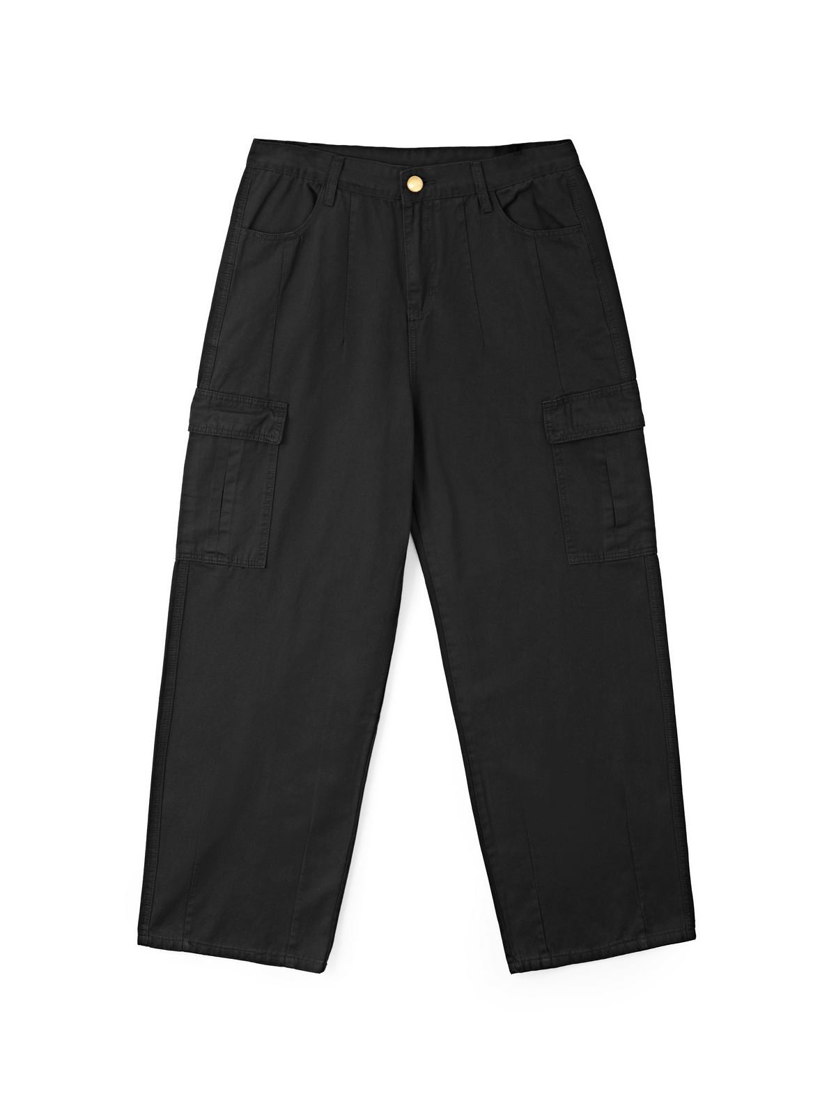 Herren-Cargo-Jeans mit gepatchten Taschen und geradem Bein