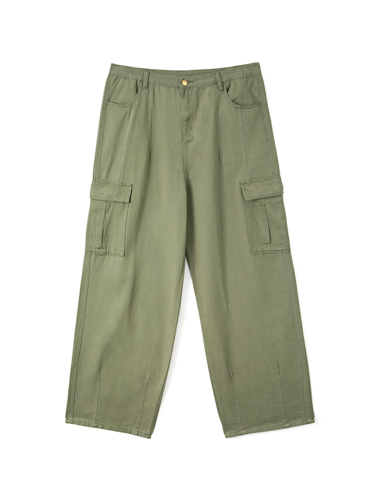 Herren-Cargo-Jeans mit gepatchten Taschen und geradem Bein