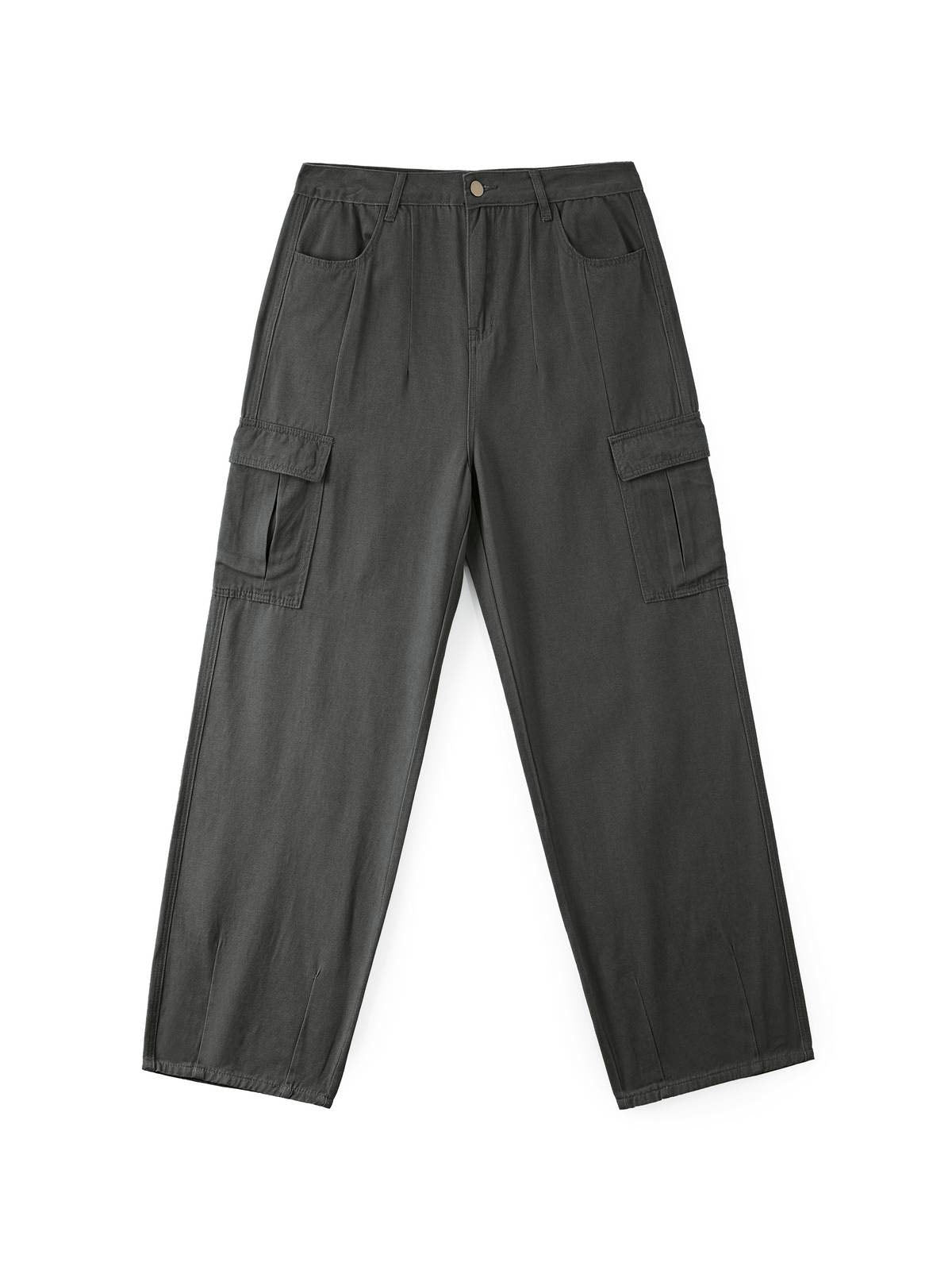 Herren-Cargo-Jeans mit gepatchten Taschen und geradem Bein