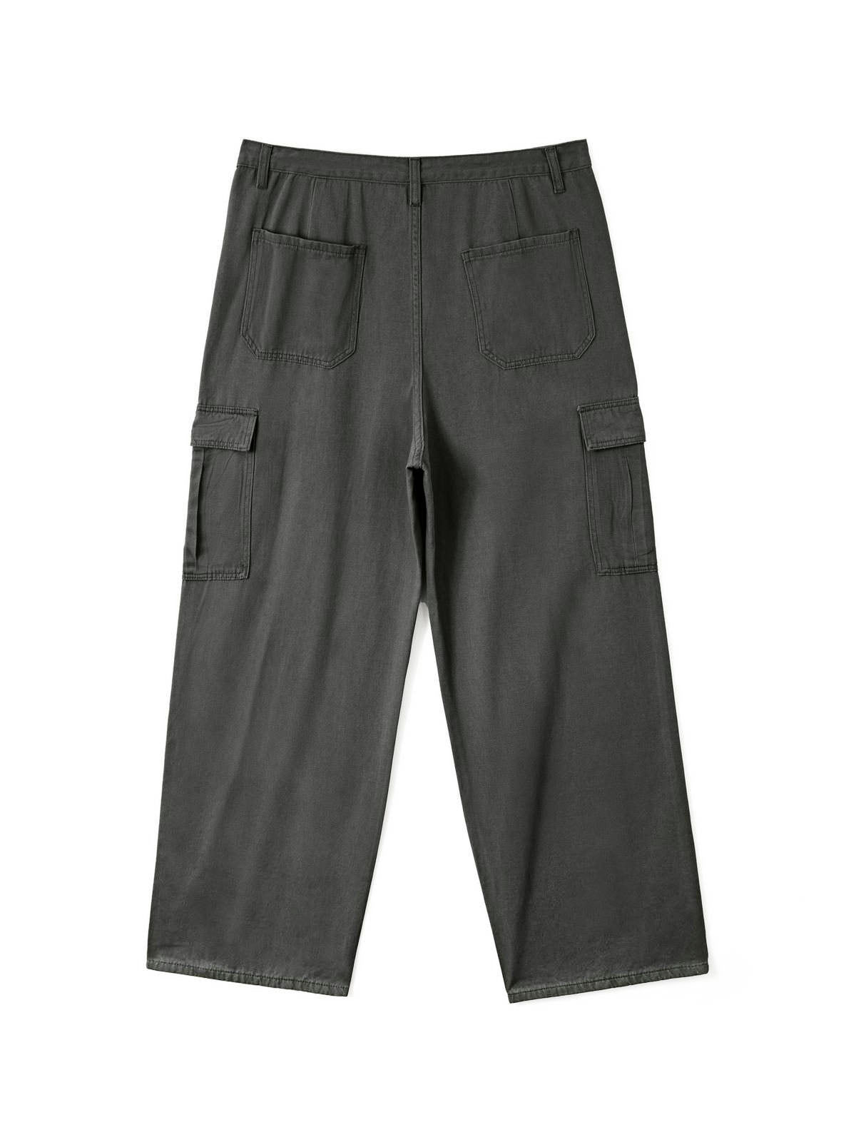Herren-Cargo-Jeans mit gepatchten Taschen und geradem Bein