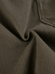 Cargojeans mit geradem Bein und Knopfleiste