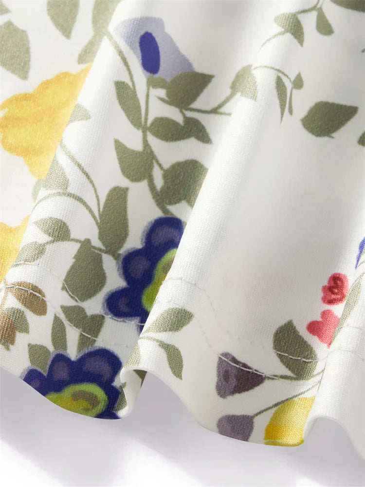 Trägerloses, schulterfreies Tube-Minikleid mit sexy Blumenmuster