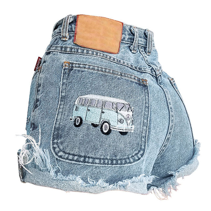 California Dreamin'-Shorts mit Stickerei