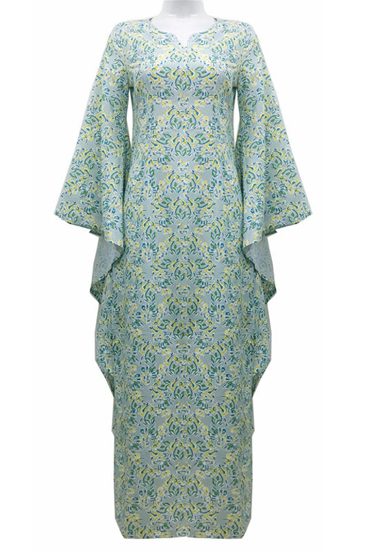 Schickes schwarzes Langarmkleid mit Print