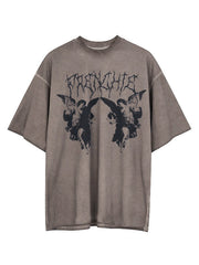 Herren Vintage Cherub Grafik T-Shirt