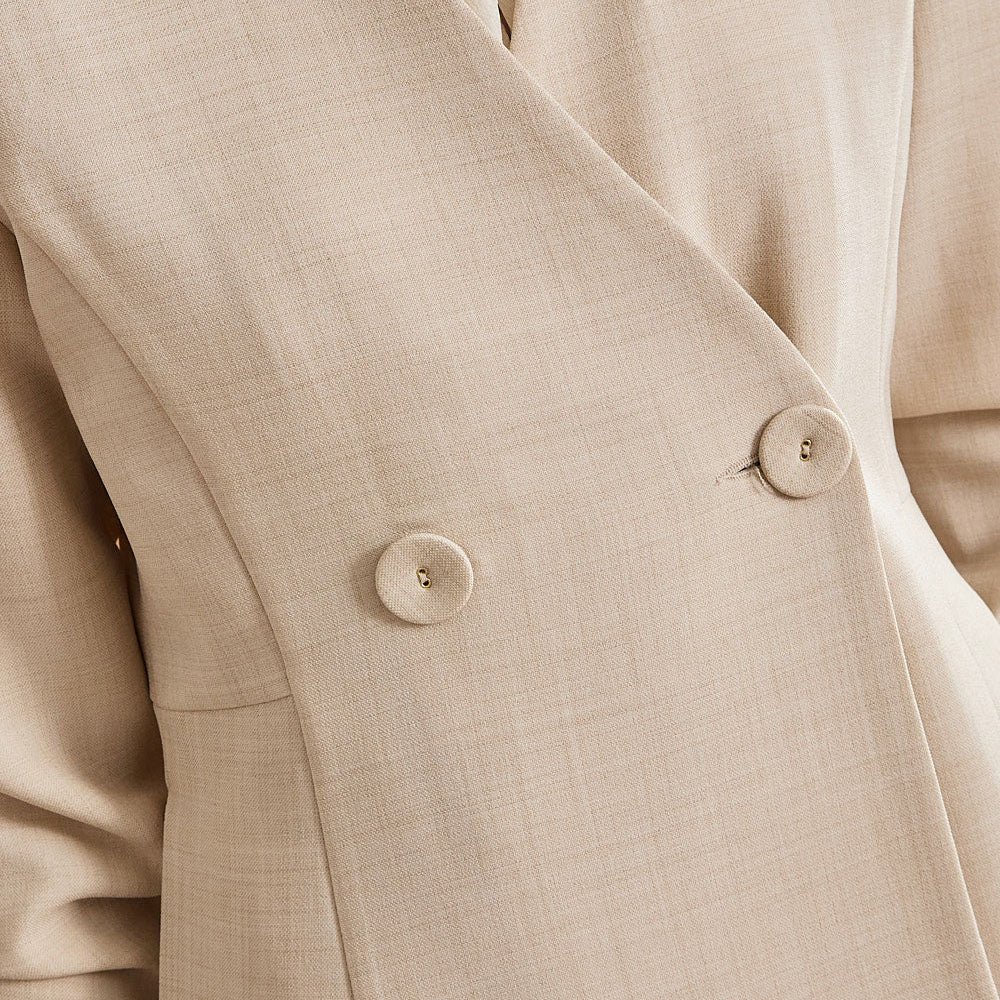 Plissierter Slim Fit Freizeithosenanzug