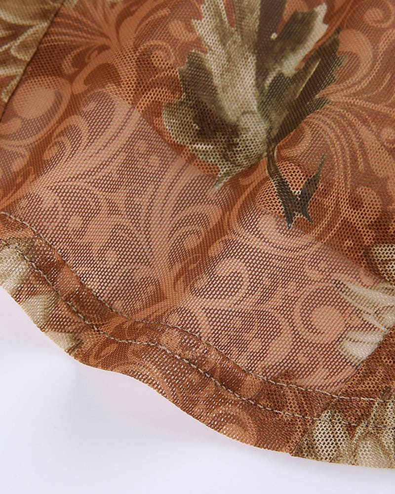 Aprikosenblatt-Korsett-Camisole mit Spitzenbesatz