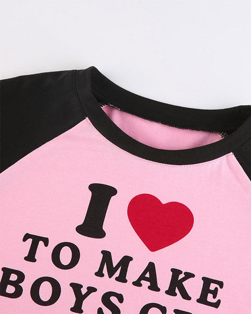 Raglan-Top „Make Boys Cry Baby“
