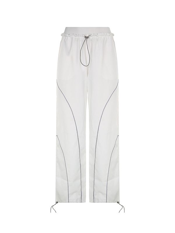 Hose mit geradem Bein und Biesendetail