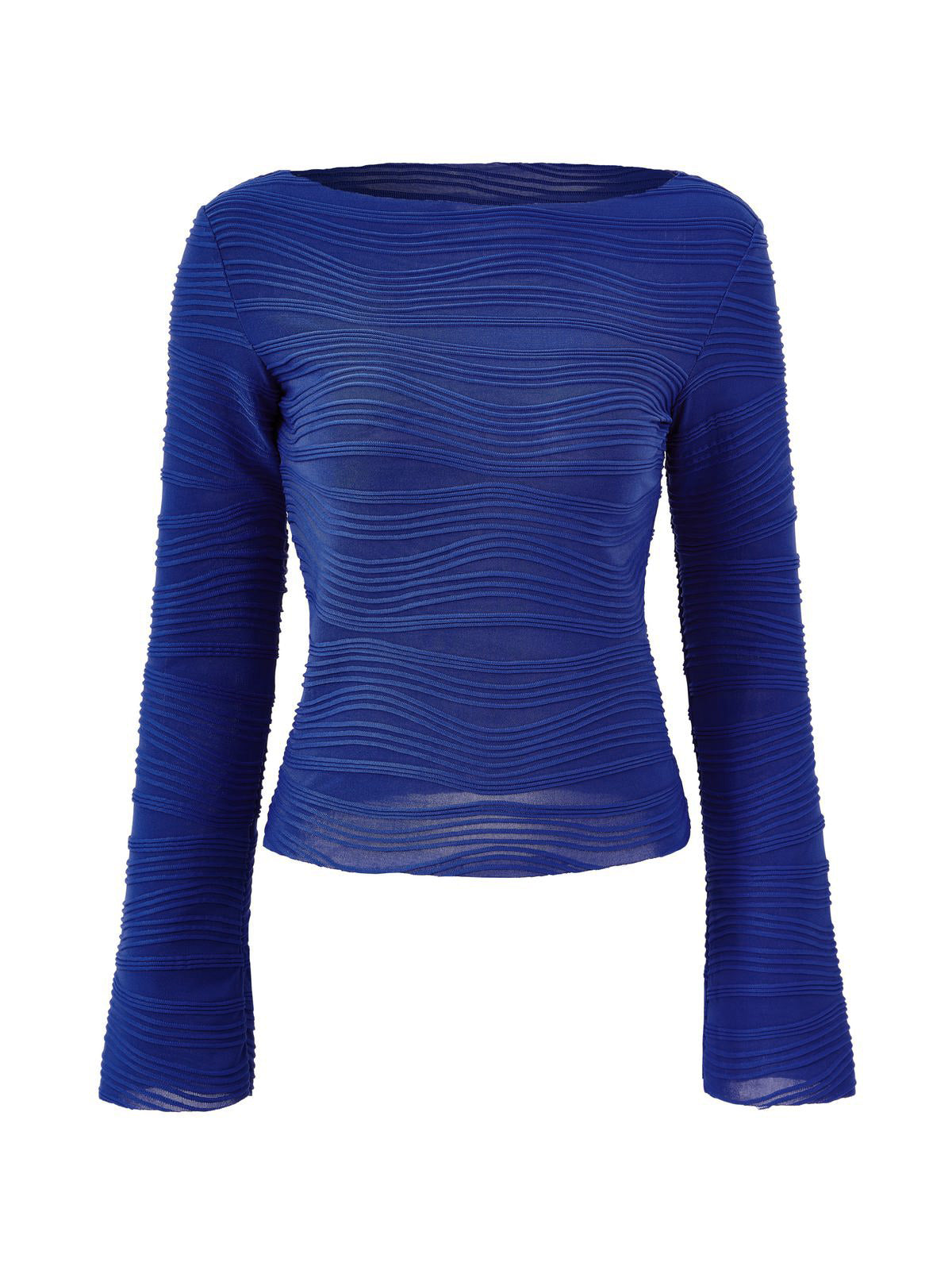 Textured Stripe Long Sleeve Tee