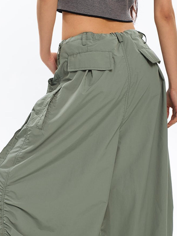 Geraffte Y2K Baggy Cargohose