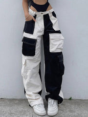 Pantalones cargo de pana con patchwork