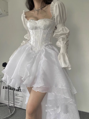 Vestido de cumpleaños abullonado de corte A