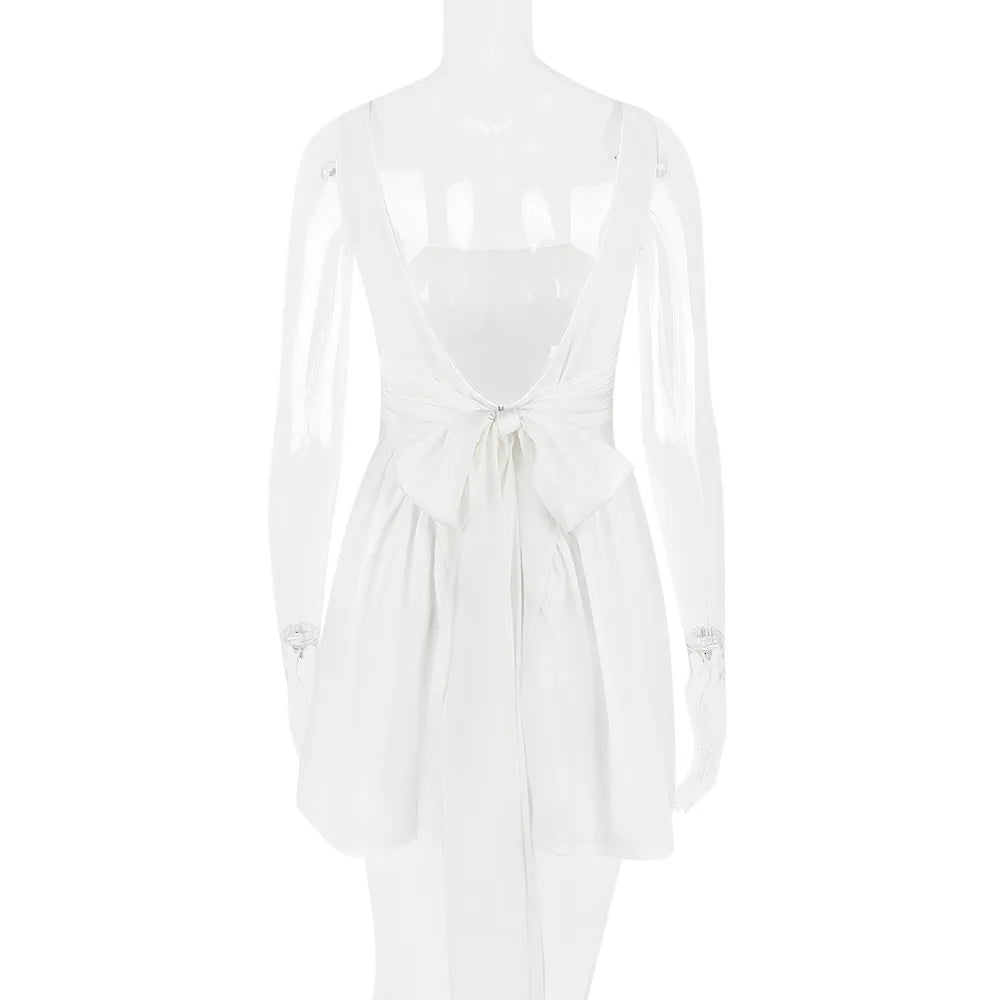 Sexy rückenfreies Minikleid mit Schleife