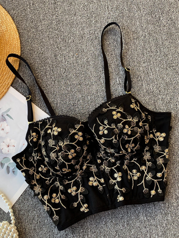 Bustier mit Vintage-Spitzenstickerei