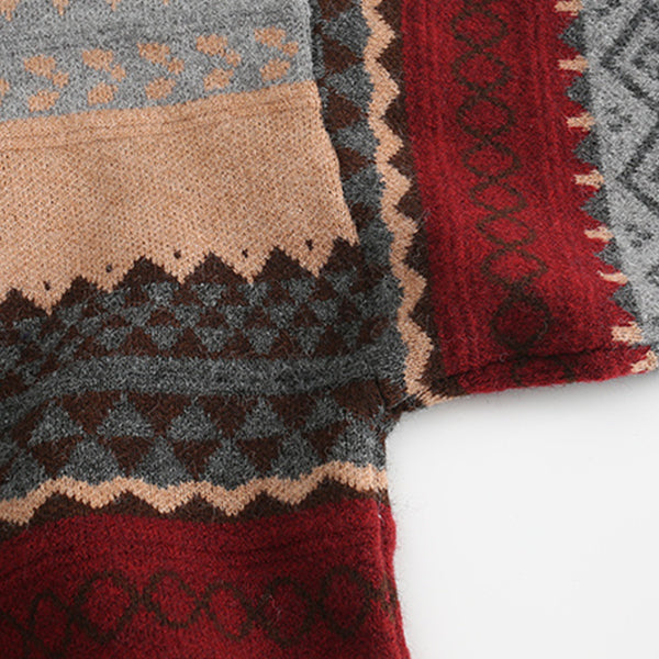 Vintage Jacquard Strickpullover