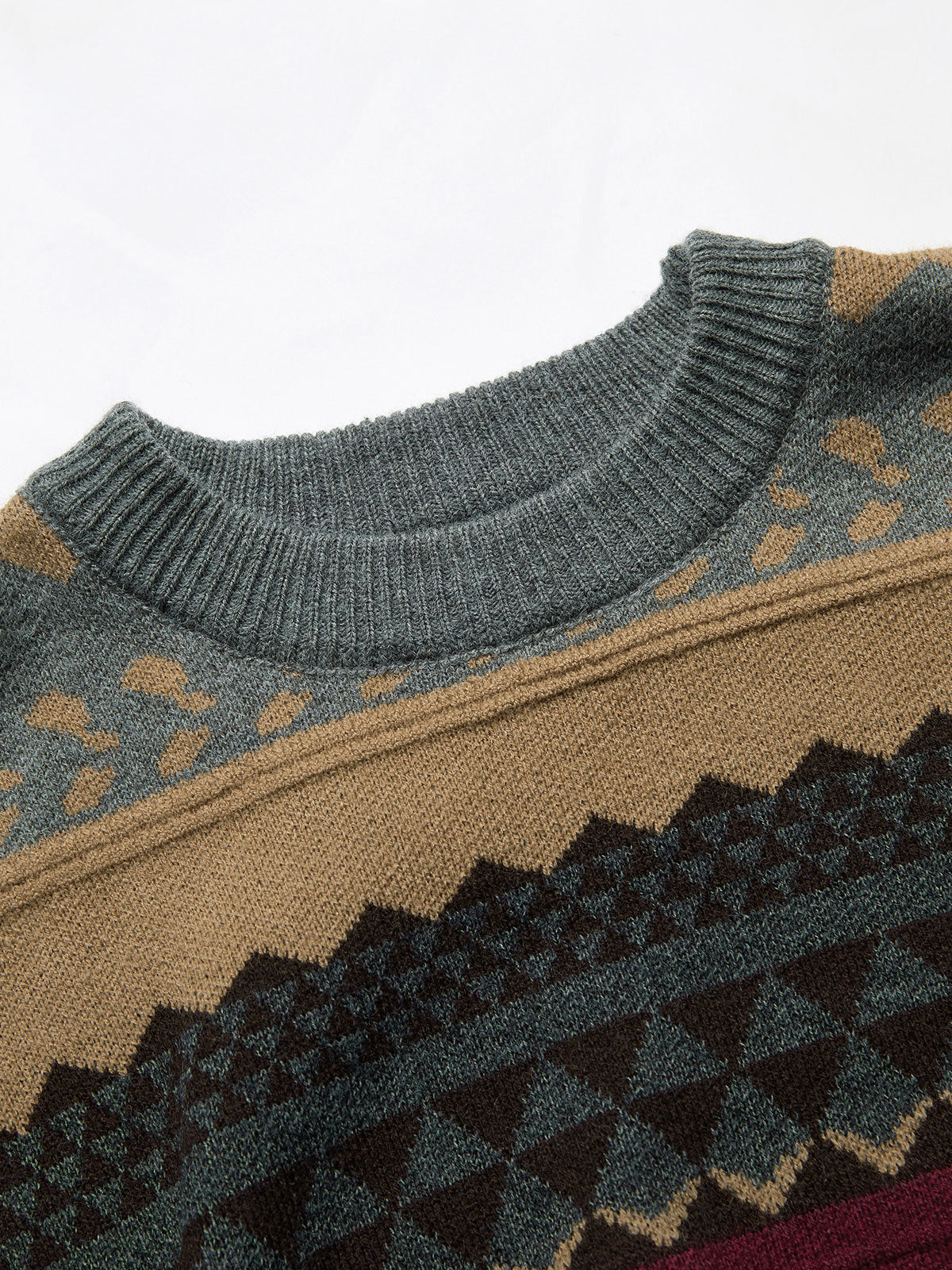 Vintage Jacquard Strickpullover