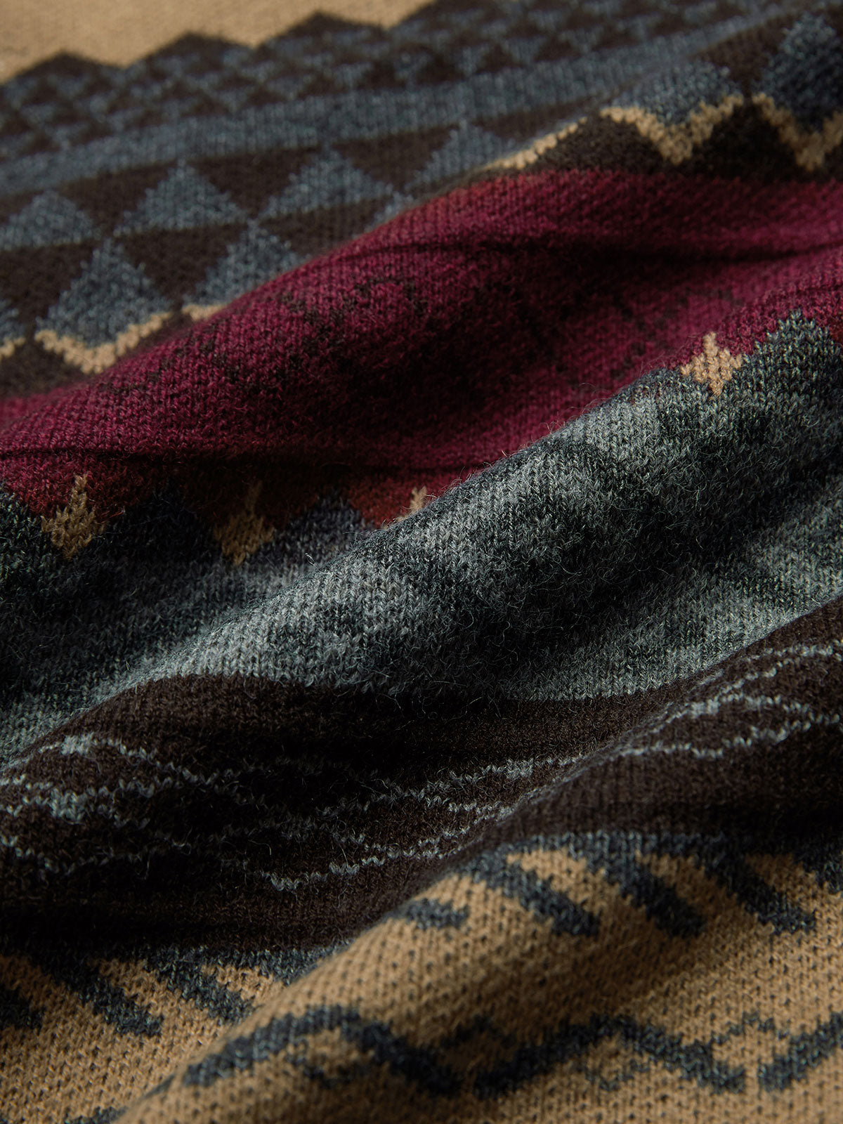 Vintage Jacquard Strickpullover