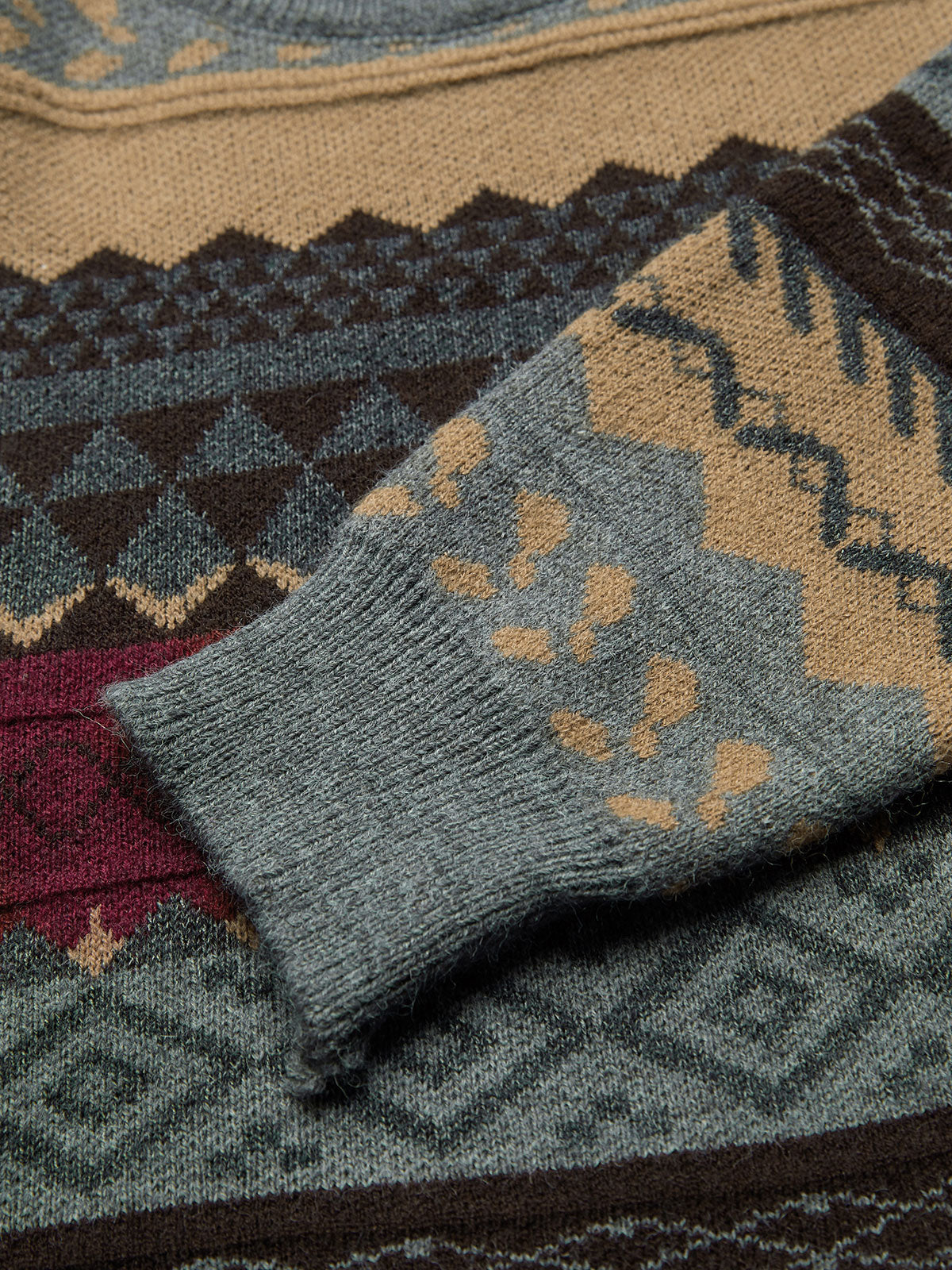 Vintage Jacquard Strickpullover