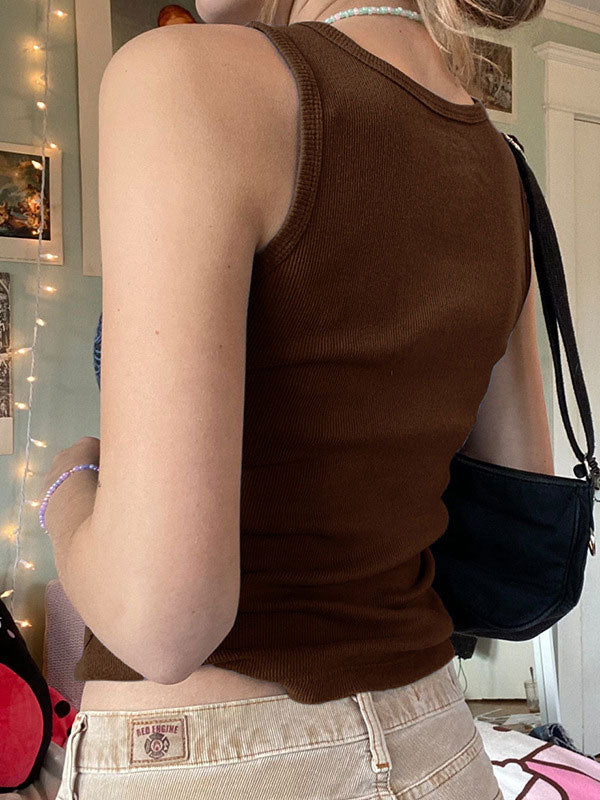 Crop-Tanktop mit Herz-Strass