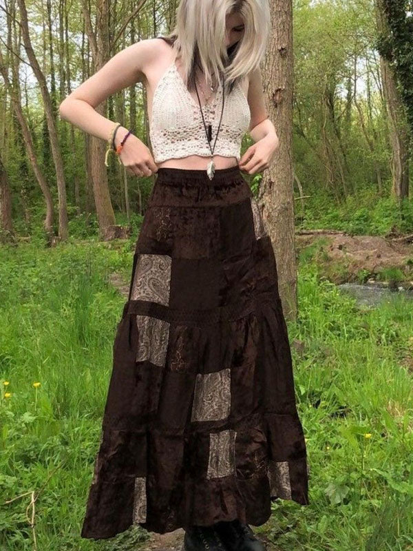 Neckholder-Camisole mit Häkelstrickmuster