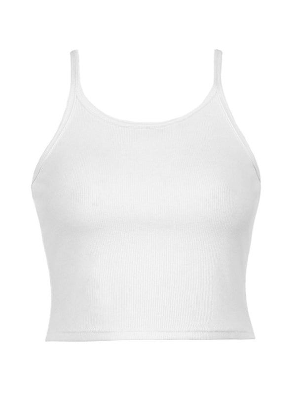 Geripptes Basic-Camisole mit kurzem Schnitt