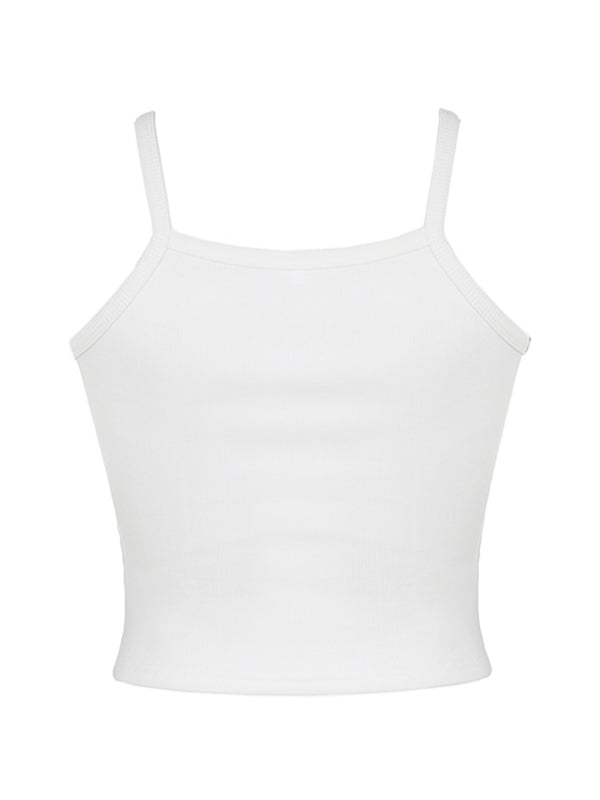 Geripptes Basic-Camisole mit kurzem Schnitt