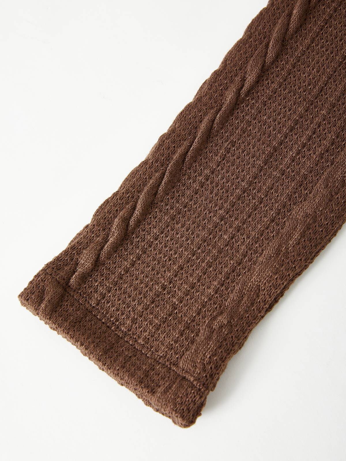 Vintage-Stricktop mit V-Ausschnitt und Zopfmuster
