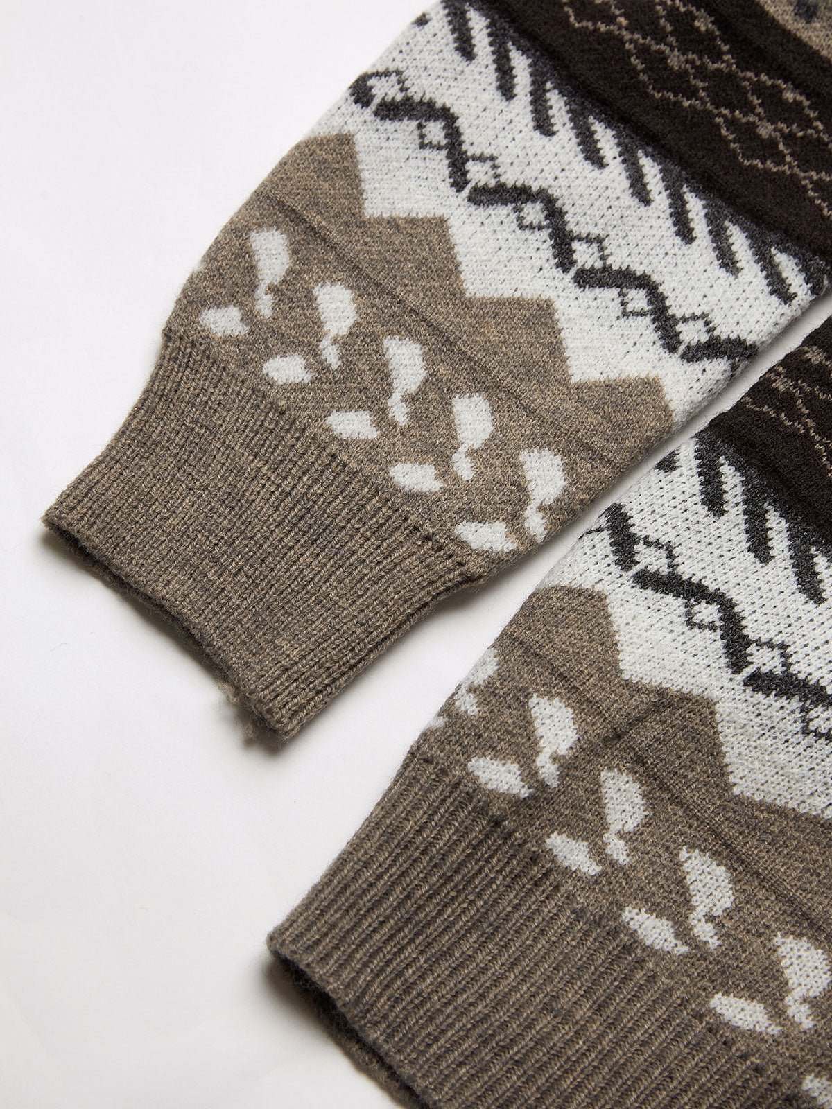Pullover aus gemischtem Jacquard im Vintage-Stil