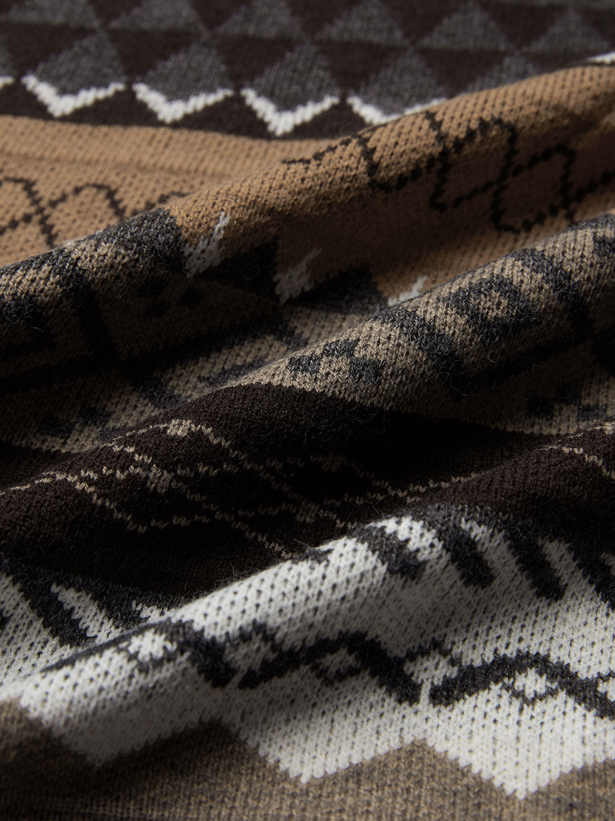 Pullover aus gemischtem Jacquard im Vintage-Stil
