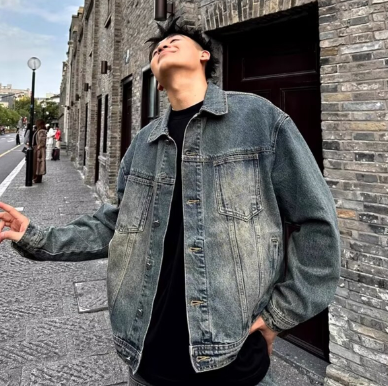 Y2k men's jeans jacket