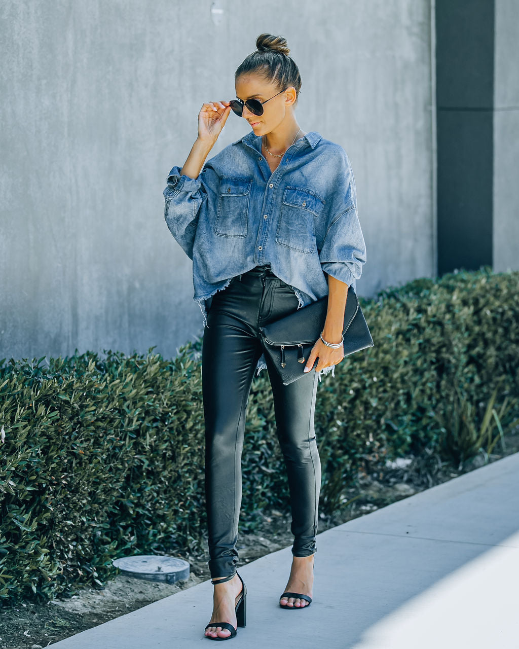 Estelle High Rise Skinny Jeans aus Kunstleder – ENDGÜLTIGER VERKAUF