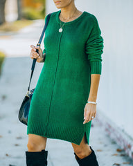 Vestido estilo suéter Smoky Mountain - Verde 