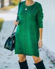 Vestido estilo suéter Smoky Mountain - Verde 