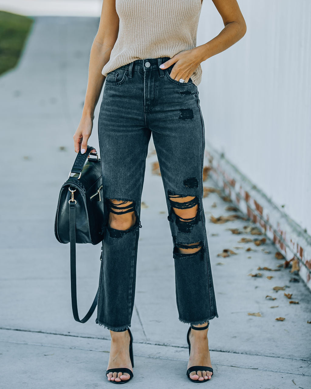 Carmen-High-Rise-Distressed-Straight-Leg-Denim Ins-Street