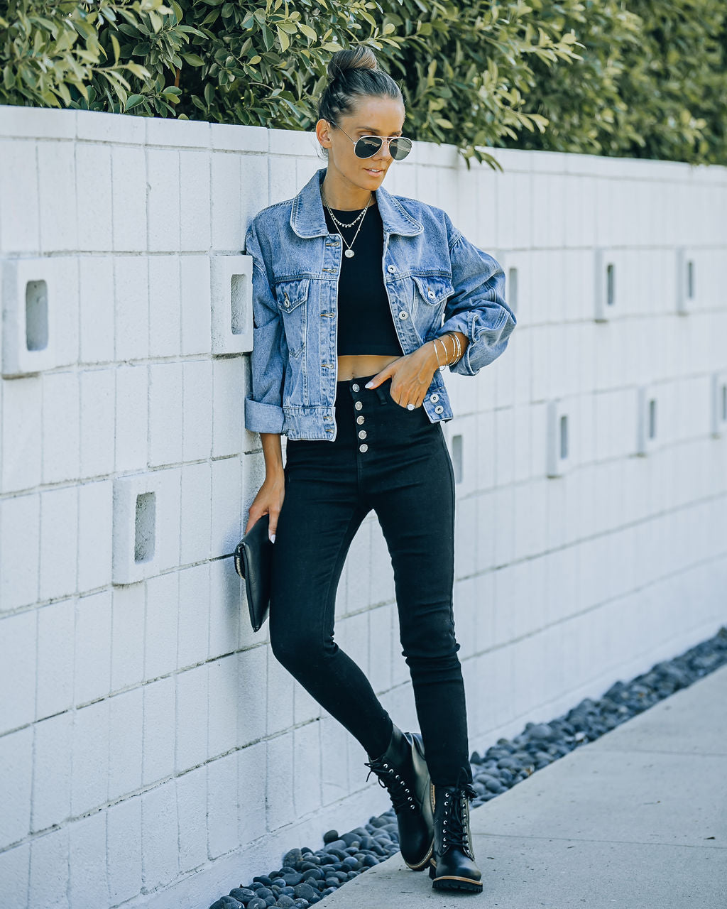 High Road Cropped Denim Jacket - FINAL SALE