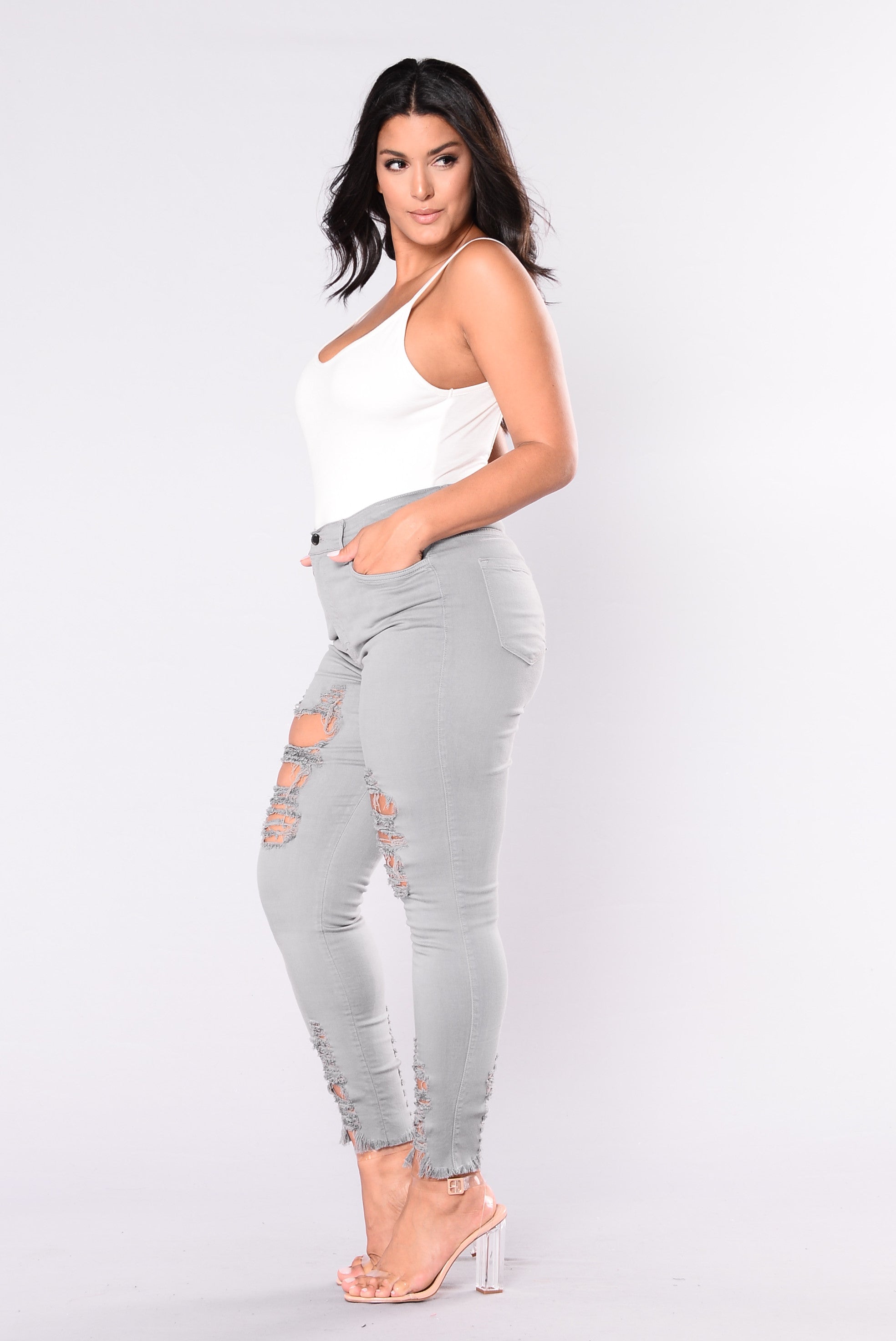 Tell Your Boy Bye Jeans - Grau